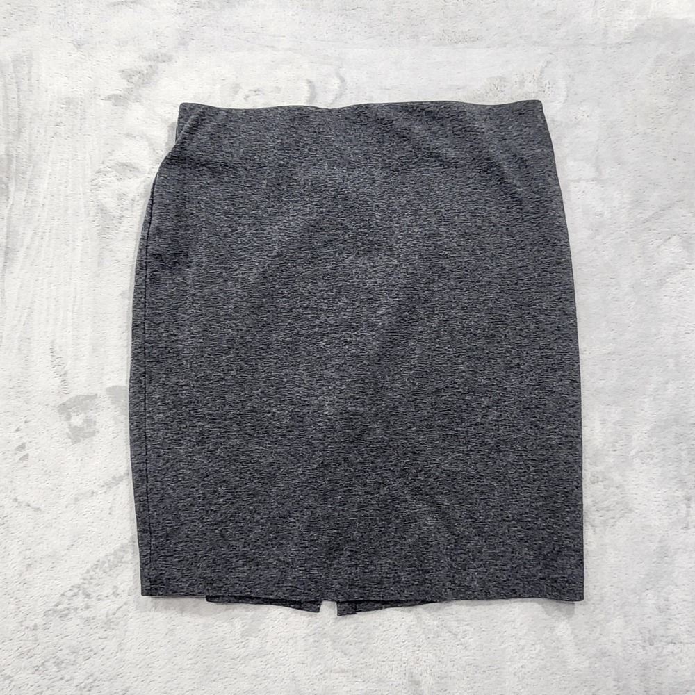 Old Navy Skirt Womens S Gray Ponte Pencil‎ Short Pull On Stretch Office Preppy